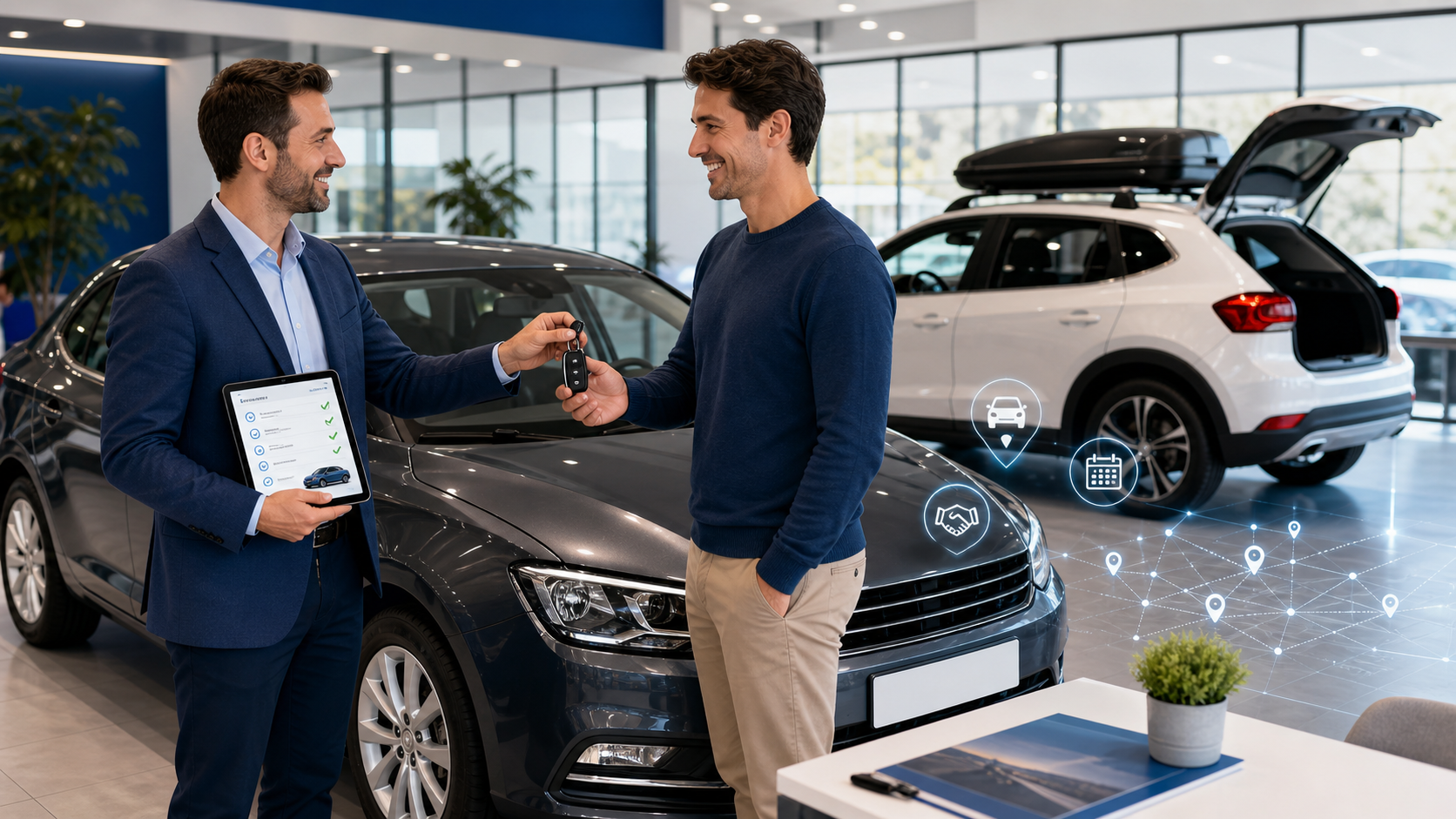 Agencia de coches para venta y alquiler flexible de vehículos